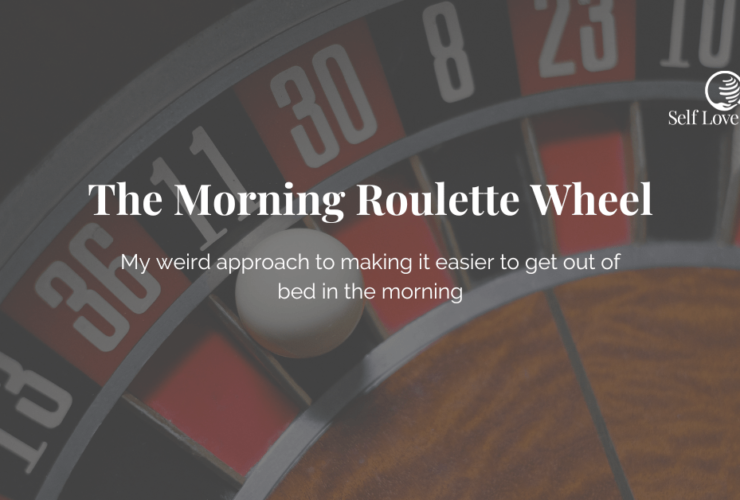 decorative header image that reads "the morning roulette wheel" and had a faded background picture of a roulette wheel from a casino.
